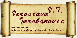 Veroslava Tarabanović vizit kartica